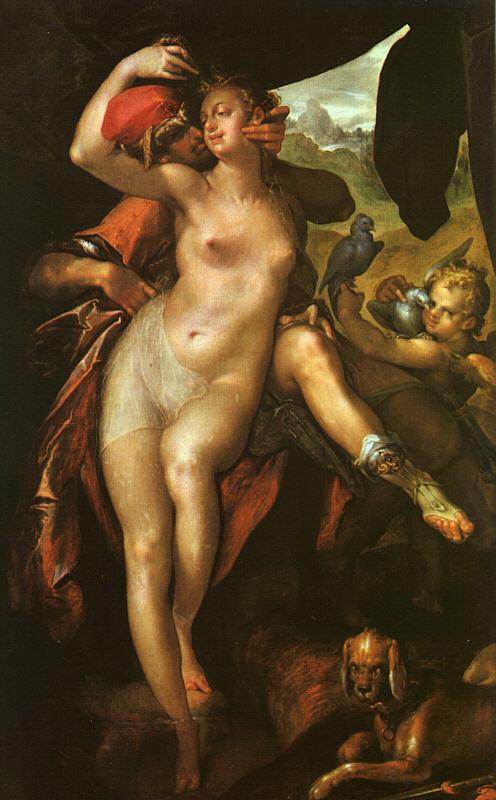 Bartholomeus Spranger Venus and Adonis Sweden oil painting art